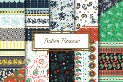 Indian Bazaar Seamless Patterns