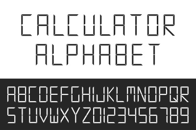 Digital english alphabet&numerals