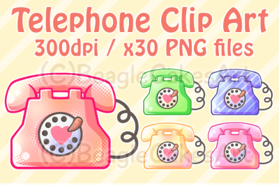 Telephone Clipart. Phone Clipart. Instant Download. Retro Clipart. Cell Phone Clipart. Digital Download. Kawaii Clipart. Cute Printables