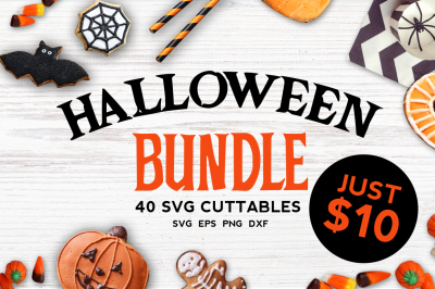 Halloween bundle 40 SVG file Cutting File Clipart in Svg, Eps, Dxf, Png for Cricut &amp; Silhouette