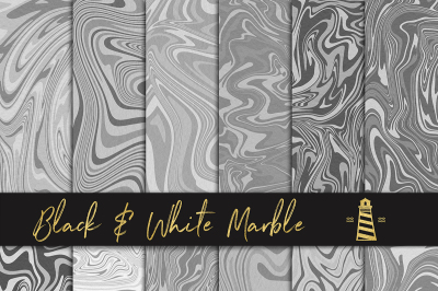 Black & White Liquid Marble Textures