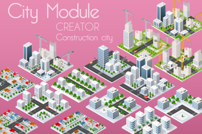 City module creator vector city