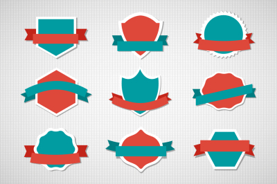 Set  vector label  emblem templates