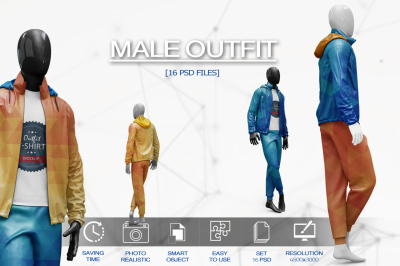 Male Sport Outfit MockUp