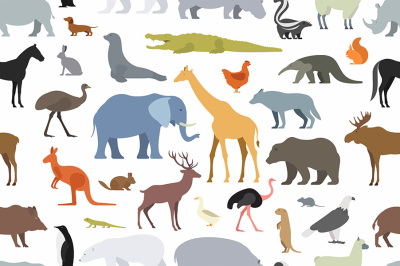 Pattern with different animals