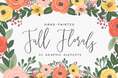 Hand Painted Fall Florals