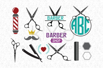 Barber Shop Hairdresser Salon Hairstylist svg files