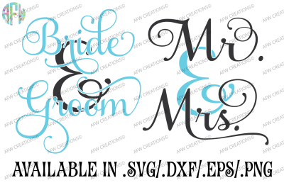 Wedding Designs - SVG, DXF, EPS Cut Files