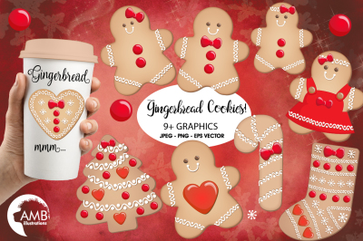 Christmas Cookies clipart, graphics, illustratinos AMB-1502
