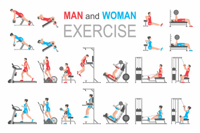Man and Woman exercise