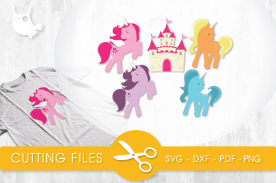 Pretty Ponies SVG, PNG, EPS, DXF, cut file