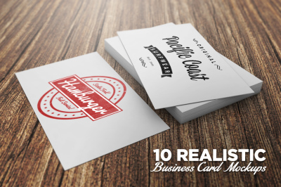 10 Realistic Business Card Mockups