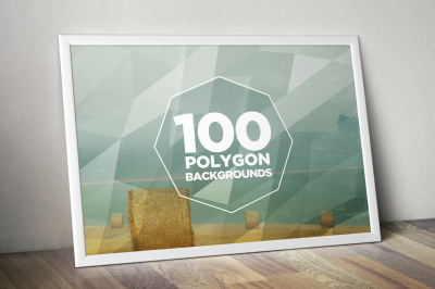 100 Geometric Polygon Backgrounds