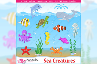 Sea Creatures clip art