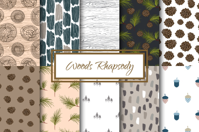 Woods Rhapsody Seamless Patterns