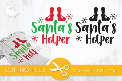 Santa's helper  SVG, PNG, EPS, DXF, cut file