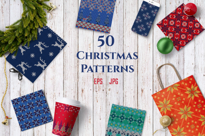 Knitted Christmas Seamless Pattern