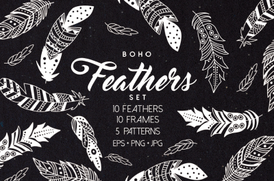 Boho Feathers Set