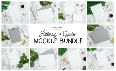 Quotes and Lettering Mock up Bundle