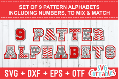 Pattern Alphabet set of 9