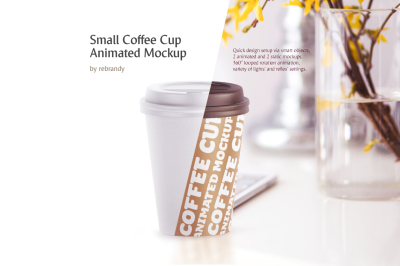Small Coffee Cup Animated Mockup