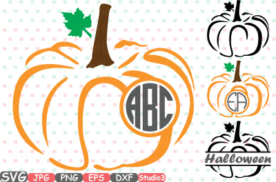 Pumpkin Split & Circle Silhouette SVG Cutting Files Digital Clip Art Graphic Studio3 cricut cuttable Die Cut Machines Thankgiving 708S