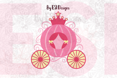Princess Carriage - SVG, DXF, EPS & PNG - Cutting Files, Clipart and Printables.
