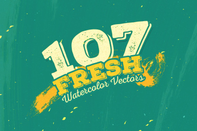107 Fresh Watercolour Vectors