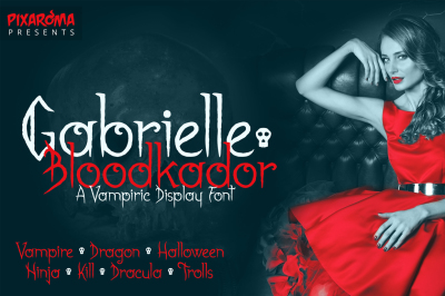 Gabrielle Bloodkador Halloween Font