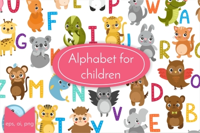 Alphabet for children (vector/png)