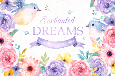 Enchanted Dreams Watercolor Clip Art