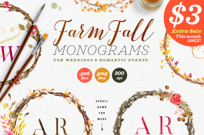 8 Farm Fall Wedding Monograms VIII