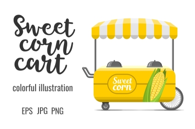 Sweet corn street food cart