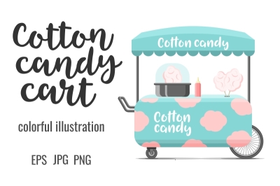Cotton candy street food cart