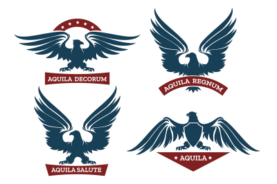 Eagle and Ribbon Emblem Set