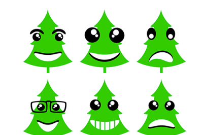 Christmas tree face symbols