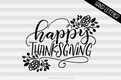 Download Download Happy thanksgiving - SVG - DXF - PDF files - hand ...