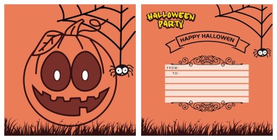Happy Halloween card vector