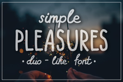 SIMPLE PLEASURES - hand drawn font