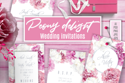 PEONY DELIGHT| Wedding invitations