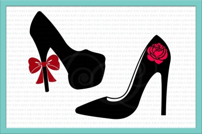 high heel svg, wedding shoe svg, wedding svg, bow svg, rose svg, elegant shoe svg, iron on, shoes clip art, woman shoes svg, shoe dxf, png