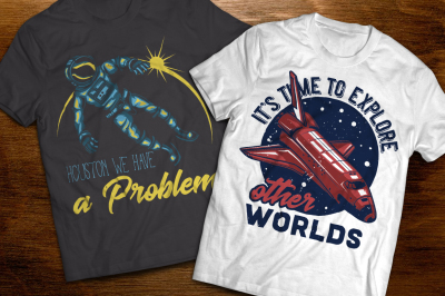 Space t-shirts and posters