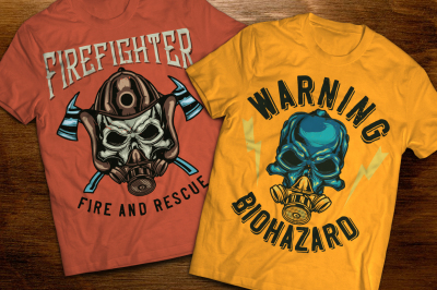 Firefighter t-shirts and posters