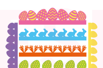Easter Border Designs - SVG, DXF, EPS