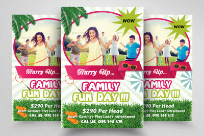 Family Fun Day Flyer Templates