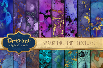 Sparkling Ink Textures