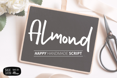 Almond Hand Lettering Script Fonts 