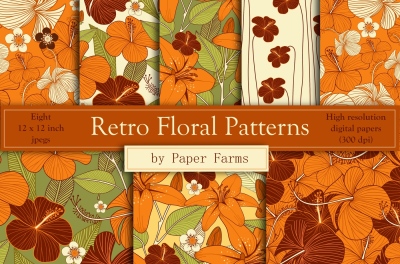 Retro floral patterns