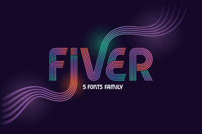 Fiver 5 fonts family