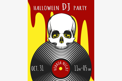 Halloween DJ Party Poster